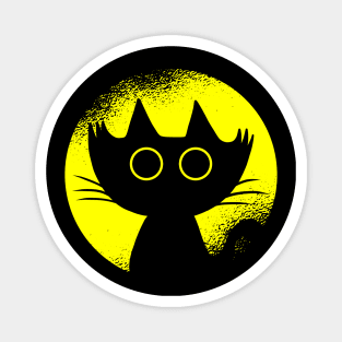 funny cat – Darkness the cat (wide-open eyes) Magnet